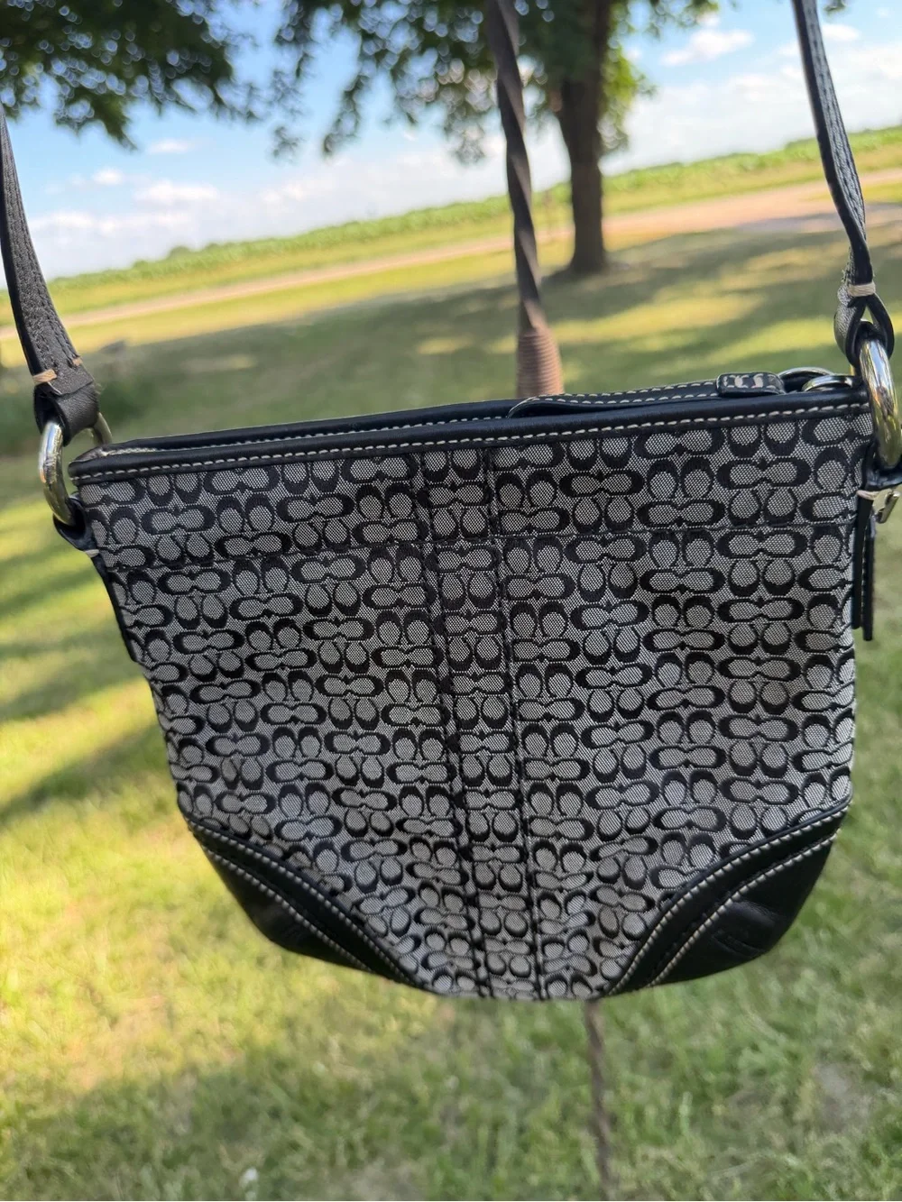 Coach Y2K Soho Swingpack Crossbody in Signature Jacquard w/ Matching Coin Purse - Picture 3 of 8